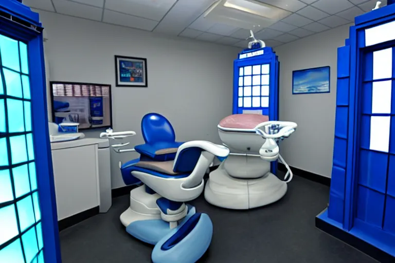 Image similar to a dentist office inside the tardis