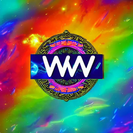 Image similar to a and w vaporwave logo, colorful, digital art, cosmic, 3 d high definition, trending on art station, photorealistic, high resolution, 8 k, octane, hyper detailed, insane details, intricate, elite, ornate, elegant trend, highly detailed and intricate, sharp focus, photography, unreal engine