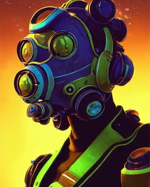 Image similar to lucio from overwatch, character portrait, portrait, close up, concept art, intricate details, highly detailed, vintage sci - fi poster, retro future, in the style of chris foss, rodger dean, moebius, michael whelan, and gustave dore