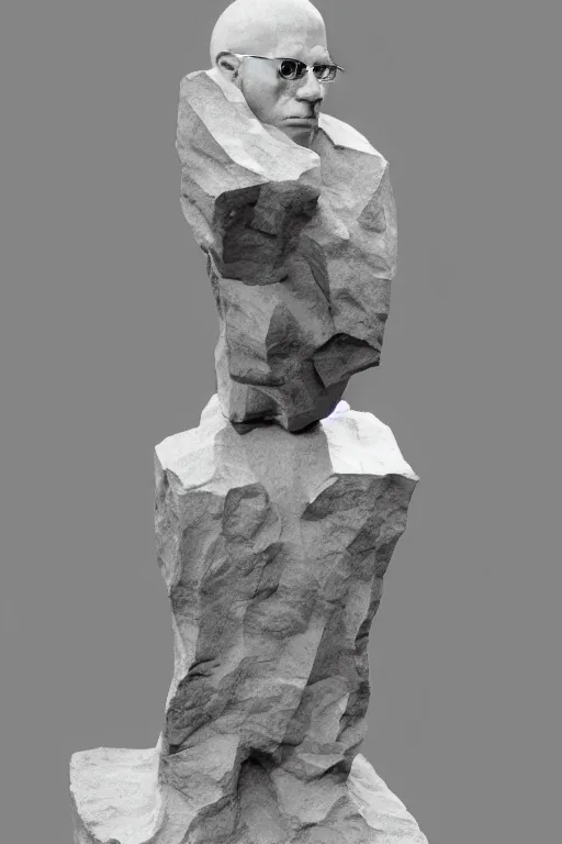 Image similar to full body, michel foucault sculpture by auguste rodin
