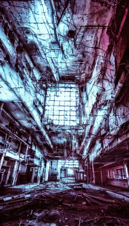 Prompt: urbex synthwave