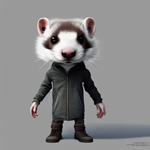 Image similar to a anthropomorphic ferret is walter white, hyperdetailed, artstation, cgsociety, 8 k