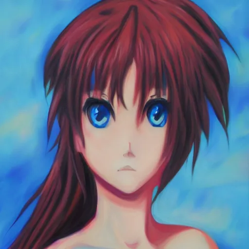 Prompt: oil painting of an anime girl, brush strokes