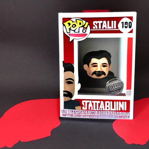 Image similar to stalin as a funko pop