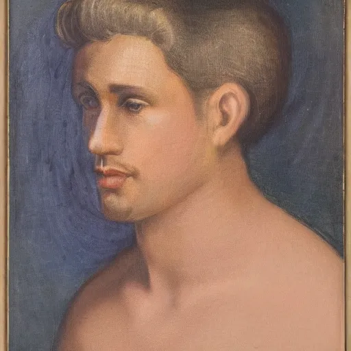 Image similar to portrait of a feminine man