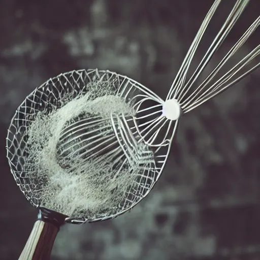 Prompt: A whisk being thrown away