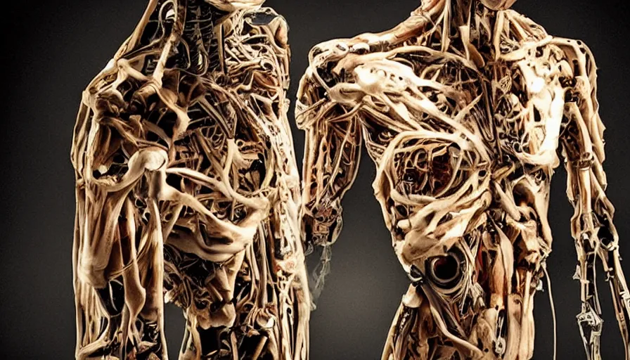 Image similar to big budget horror movie about the body worlds cyborg