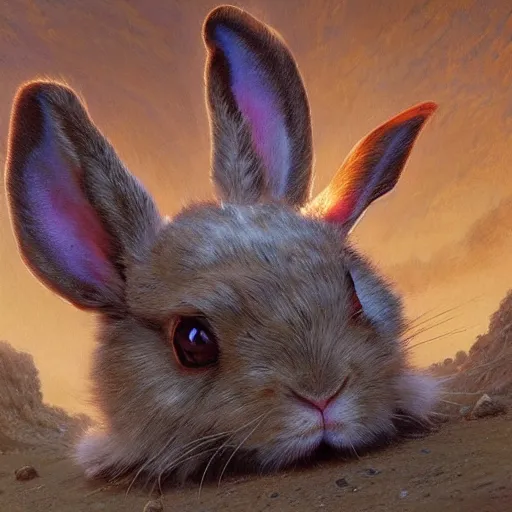 Prompt: Brown dwarf bunny rabbit with white nose as a fantasy D&D character, portrait art by Donato Giancola and James Gurney, digital art, trending on artstation