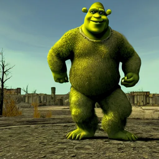 Image similar to shrek in fallout 3