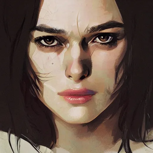 Prompt: keira knightley portrait as manga girl, realistic shaded perfect face, fine details. anime. realistic shaded lighting poster by ilya kuvshinov katsuhiro otomo ghost - in - the - shell, magali villeneuve, artgerm, jeremy lipkin and michael garmash and rob rey