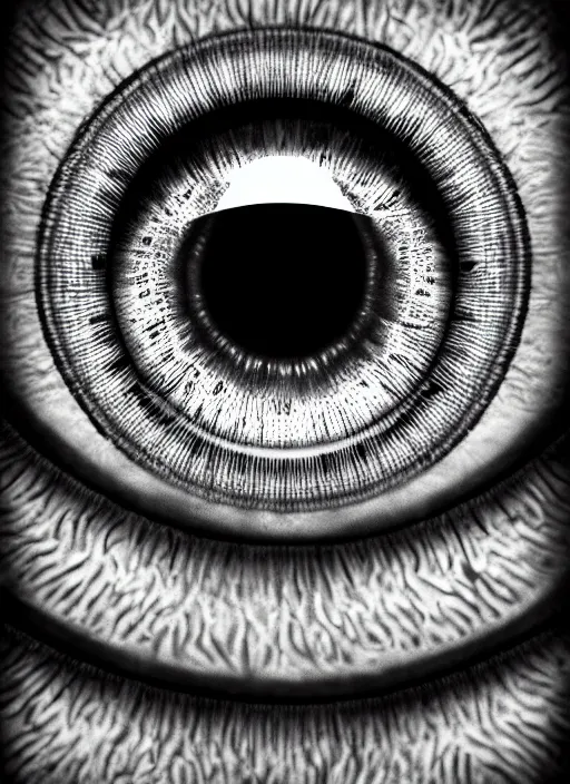 Image similar to human irises!, happy smiling, centered thin ring iris, detailed textures, eyelashes, advanced art, art styles mix, from wikipedia, wet relections, hd macro photograph from side, grid of eye shapes