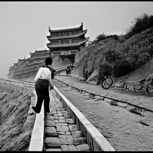 Prompt: the chine, by henri cartier - bresson,