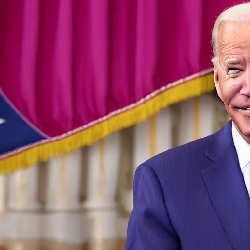 Prompt: president biden wearing a pink bikini, realistic, 8 k, ultra details, highly detailed face, sharp focus