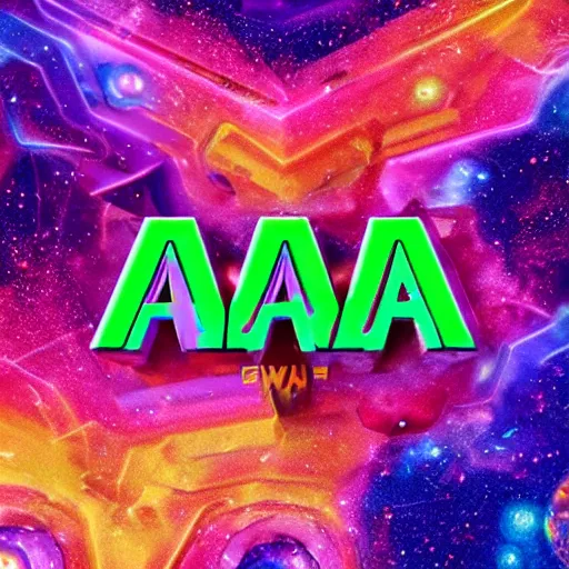 Image similar to a and w vaporwave logo, colorful, digital art, cosmic, 3 d high definition, trending on art station, photorealistic, high resolution, 8 k, octane, hyper detailed, insane details, intricate, elite, ornate, elegant trend, highly detailed and intricate, sharp focus, photography, unreal engine