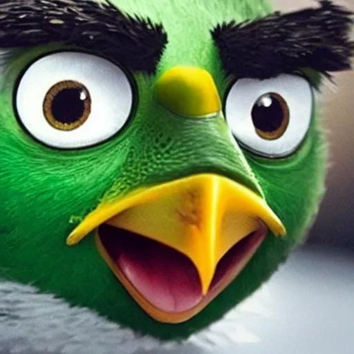 Prompt: angry birds in real life