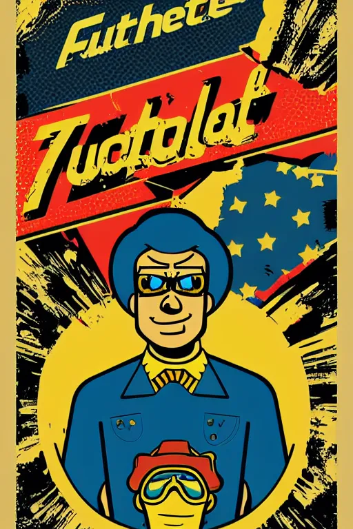 Image similar to fallout 7 6 retro futurist illustration art by butcher billy, sticker, colorful, illustration, highly detailed, simple, smooth and clean vector curves, no jagged lines, vector art, smooth andy warhol style