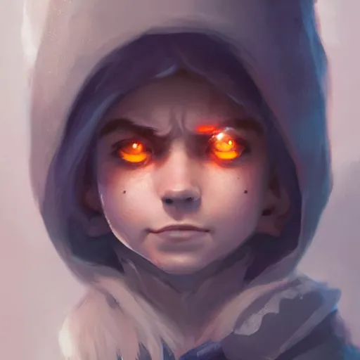 Image similar to Portrait of a young gnome wizard, epic, ominous, cinematic, art by artgerm and greg rutkowski, trending on artstation.