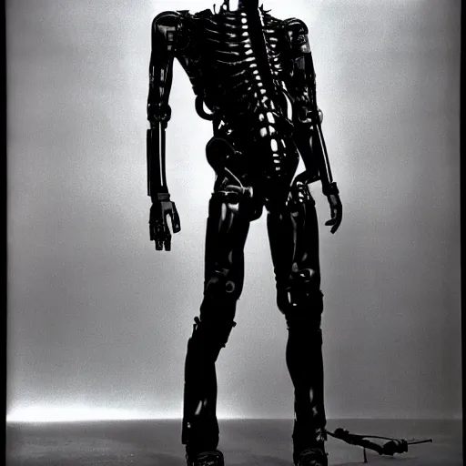 Image similar to the terminator, richard avedon large format film photograph