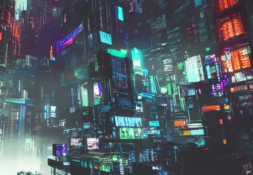 Image similar to cyberpunk computer running a videogame, highly detailed