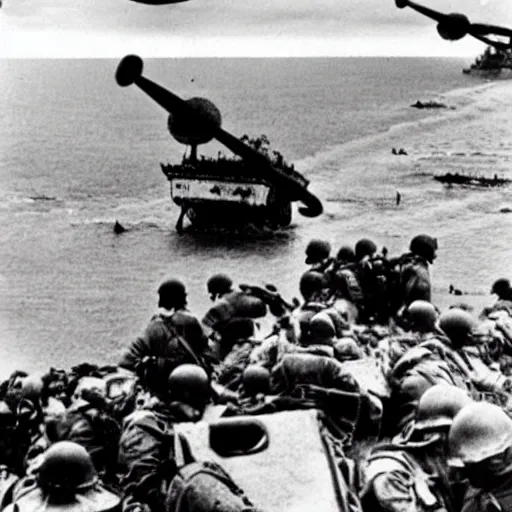 Image similar to the d - day, by robert capa,