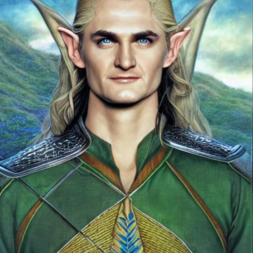 Image similar to fair elven prince Legolas by Mark Brooks, Donato Giancola, Victor Nizovtsev, Scarlett Hooft, Graafland, Chris Moore