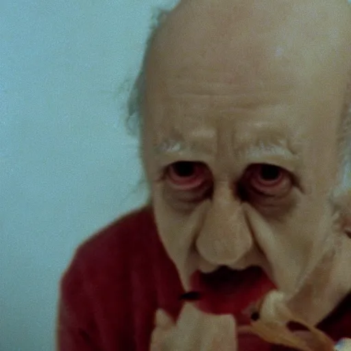 Prompt: a still frame from jan svankmajer movie