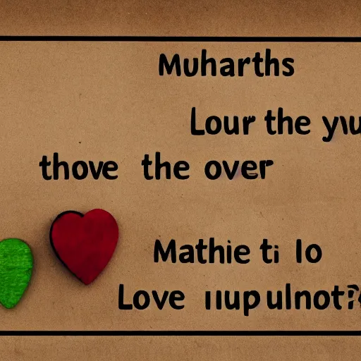 Prompt: maths for the purpose of love