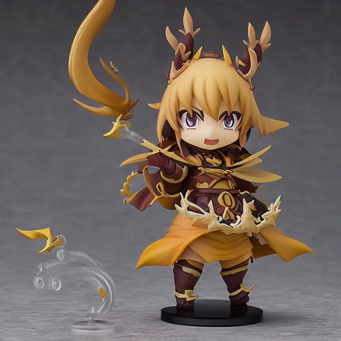 Prompt: nozdormu, an anime nendoroid of nozdormu, figurine, detailed product photo