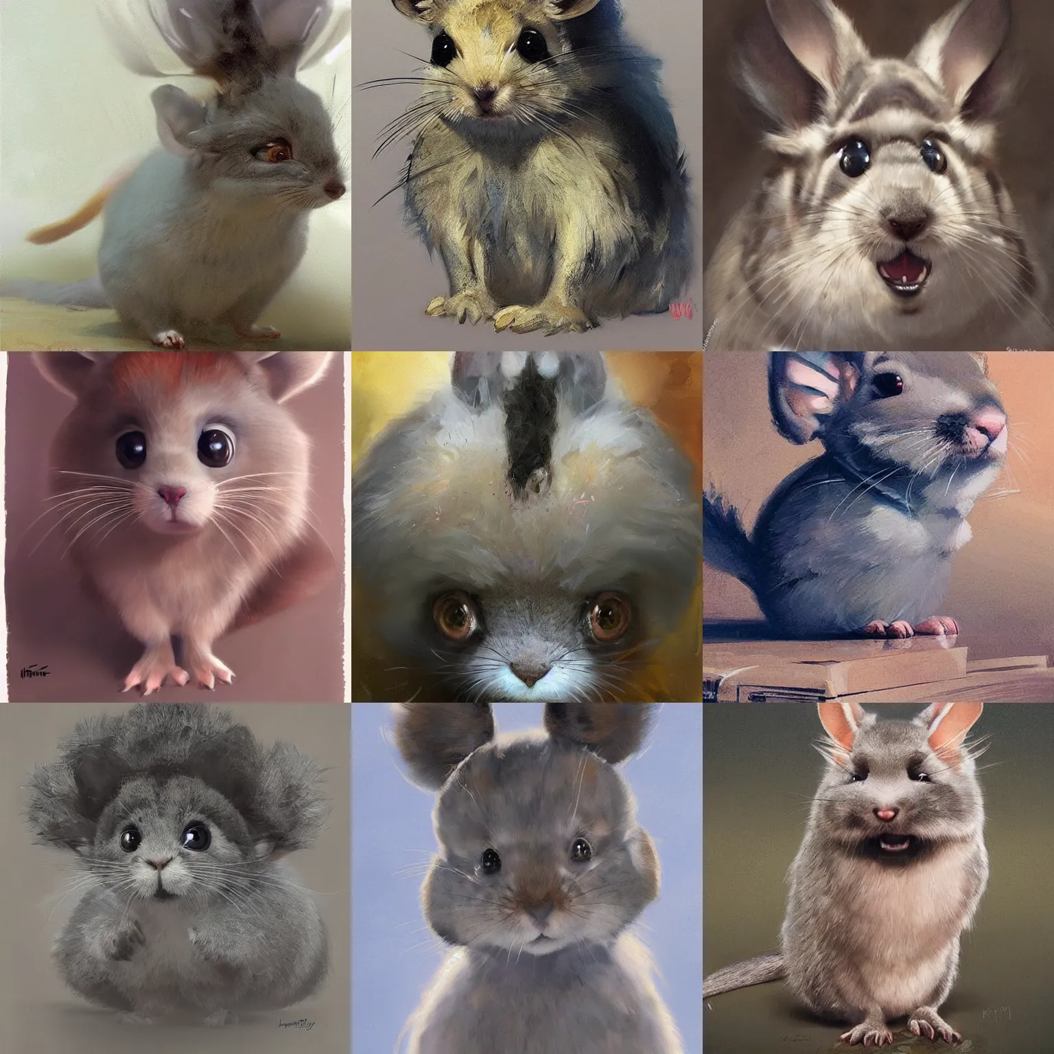 Prompt: promotional art, very cute disney pixar chinchilla, detailed fur, concept artwork, 3 d render official art, promotional art, by ilya kuvshinov katsuhiro villeneuve, jeremy lipkin and michael garmash and rob rey official