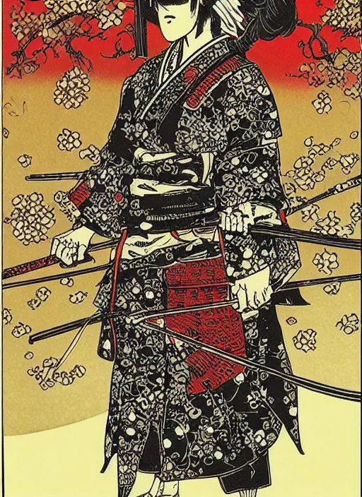 Prompt: Samurai Girl by Yuko Shimizu