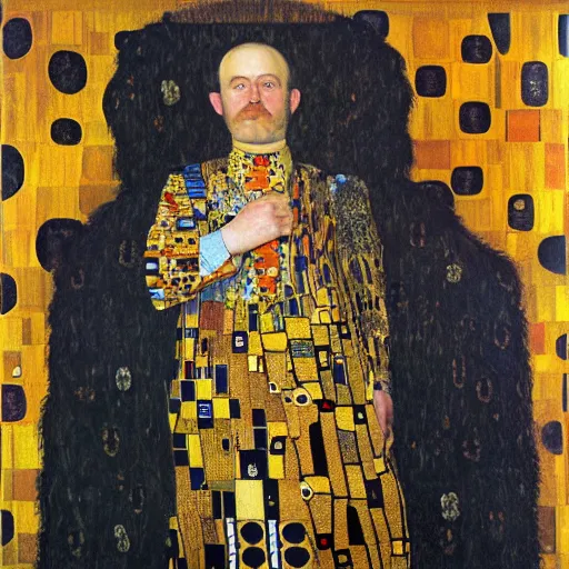 Prompt: portrait of charles 4 th by klimt