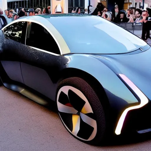 Prompt: electric car designed by kanye west