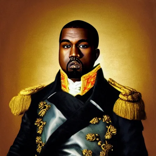 Prompt: kanye west in the style of Emperor Napoleon Painting by Francois Gerard
