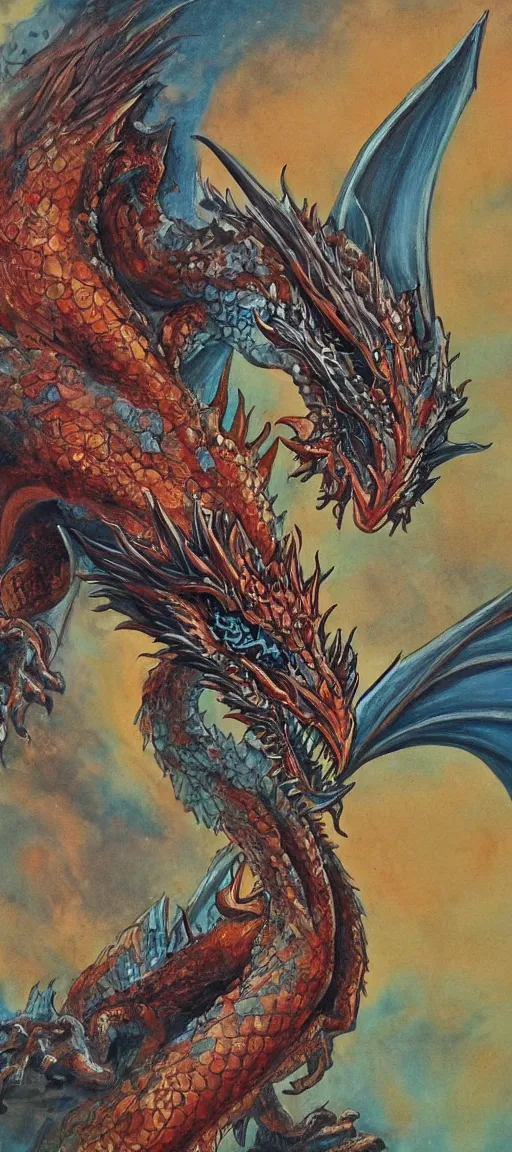 Image similar to painting of a dragon