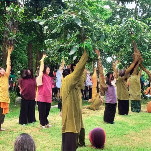 Image similar to qugong human tree practice healing