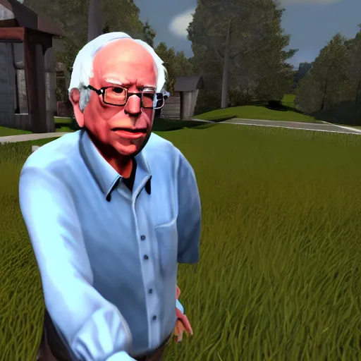 Image similar to Gameplay screenshot of Bernie Sanders in gmod, garry's mod, source engine