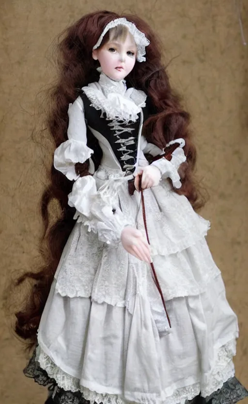 Image similar to dollfie in victorian dress