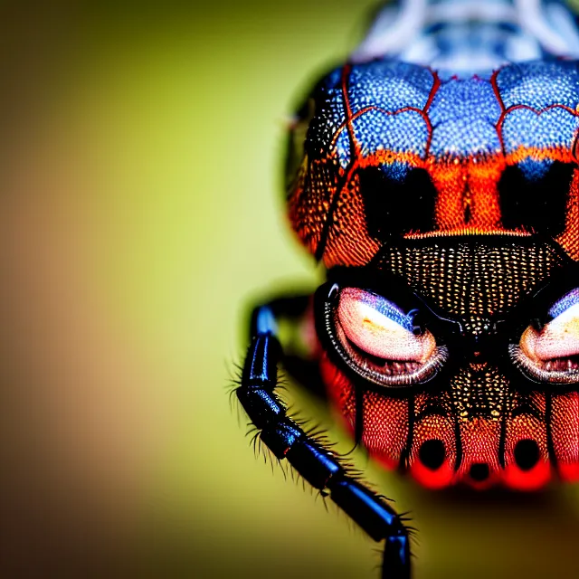 Image similar to person with scary spider face, highly detailed, 8 k, hdr, smooth, sharp focus, high resolution, award - winning photo