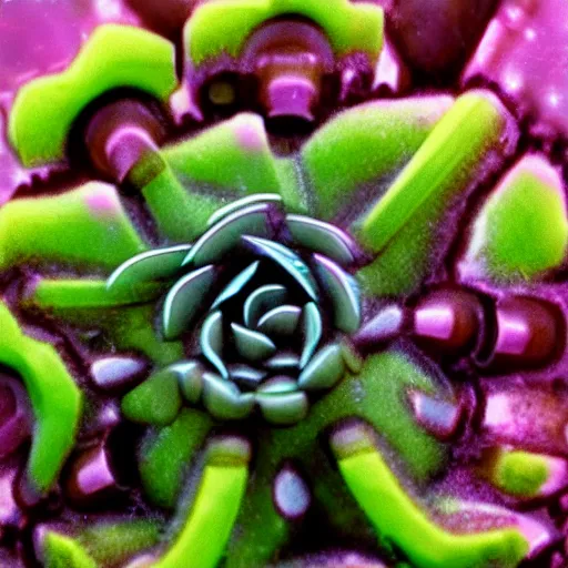 Image similar to cybertronic metamorphosing succulent from quadrant 0 - zeta prime.