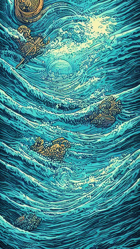 Image similar to the sea by dan mumford