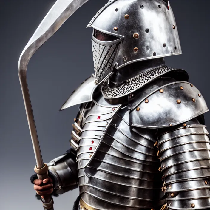 Image similar to photograph of a knight with falcon armour. extremely detailed. dslr. 8 5 mm. 8 k