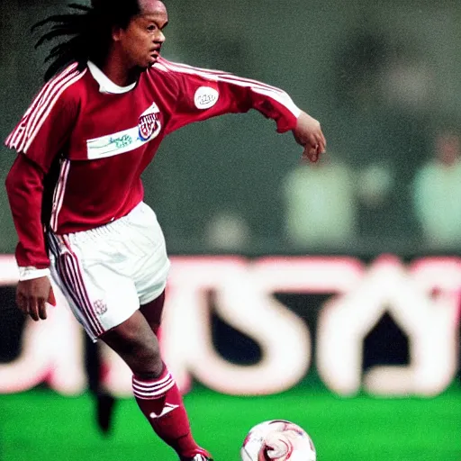Image similar to photograph, Ronaldinho playing for AFC Ajax Amserdam