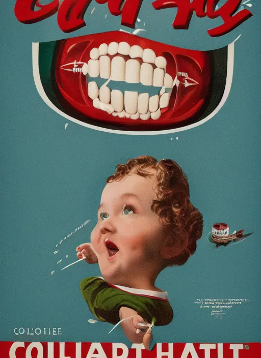 Prompt: highly detailed colgate poster by Guernsey Moore sharp 4K