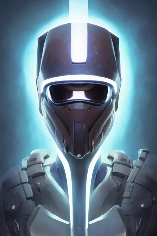 Image similar to epic mask helmet robot ninja portrait stylized as fornite style game design fanart by concept artist gervasio canda, behance hd by jesper ejsing, by rhads, makoto shinkai and lois van baarle, ilya kuvshinov, rossdraws global illumination radiating a glowing aura global illumination ray tracing hdr render in unreal engine 5