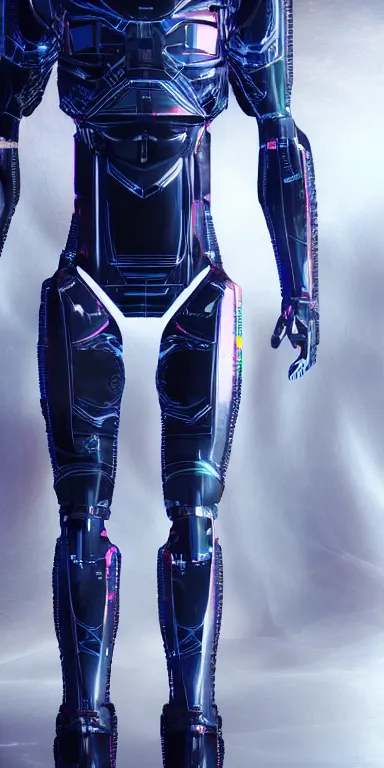 Image similar to a full body portrait of a futuristic citizen