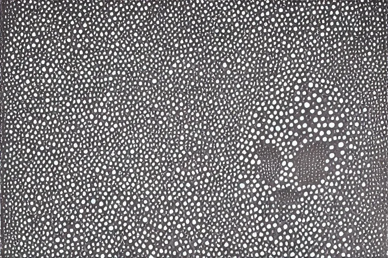 Image similar to anxiety, faceless people dark, dots, drip, stipple, pointillism, technical, abstract, minimal, style of francis bacon, asymmetry, pulled apart, cloak, eerie, made of dots, abstract, balaclava mask, colored dots, sploch