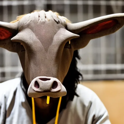 Image similar to inmate with bull head