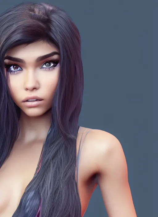 Image similar to Madison Beer as a video game character, digital art, unreal engine, unreal engine render, blender render, render, 4k, coherent