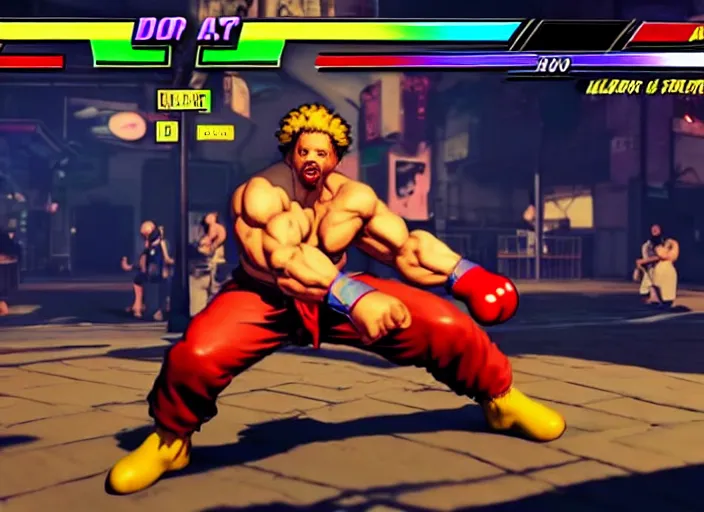 Image similar to eric andre in street fighter v ( 2 0 1 7 ), dynamic pose, official media, ps 4 in - game cinematic, 5 k