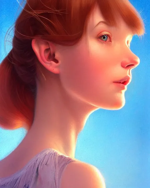 Prompt: a photorealistic detailed face portrait image of a beautiful english skater girl in tank top by rutgowski and artgerm and david a. hardy and kinkade and charles vess and hsaio - ron cheng and range murata and norman rockwell trending on pinterest, 8 k uhd digital art with particle physics